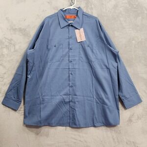 NEW Premo Shirt Mens 3X Postal Blue Work Ready Button Front Long Sleeve Uniform